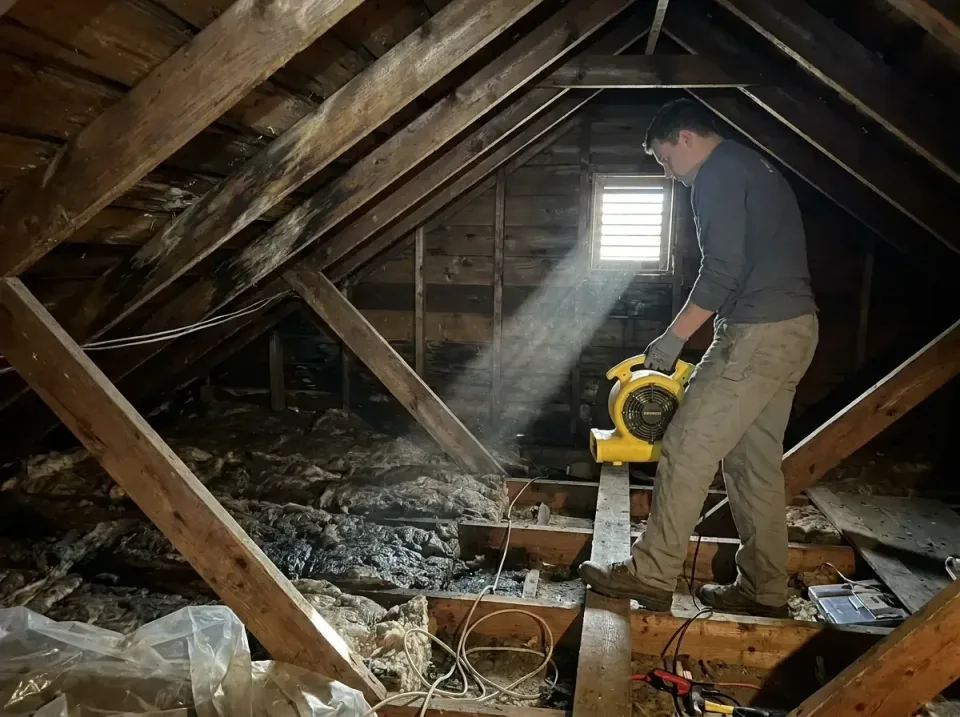 attic-water-damage-drying-proc-007 — frequently asked questions, Emergency Water Extraction & 24/7 Flood Response in Warren…